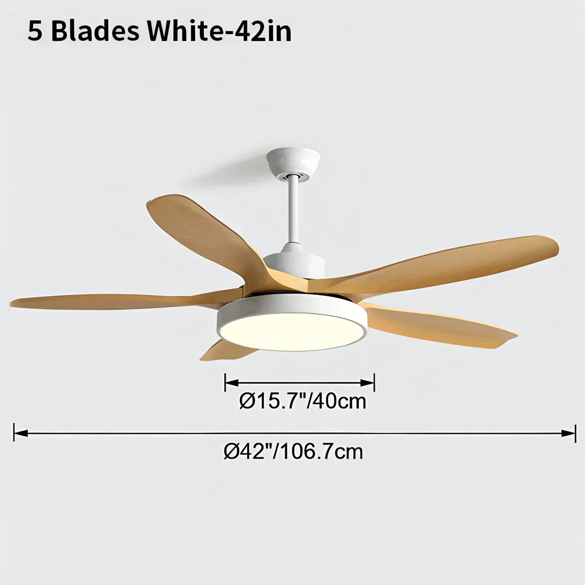 Scandi Reversible Ceiling Fan with Light | Desfino