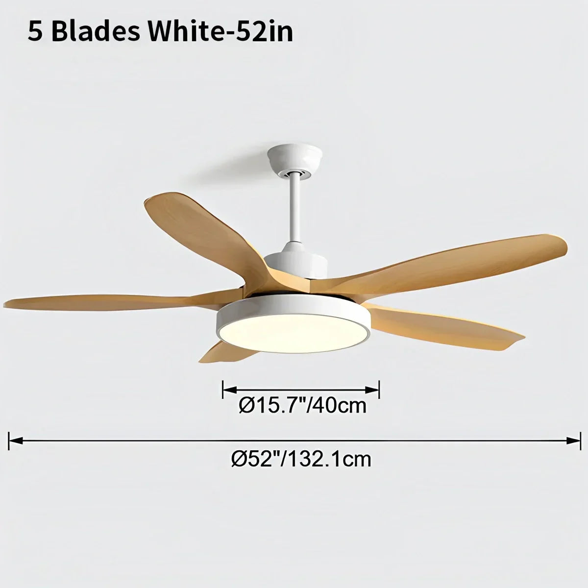 Scandi Reversible Ceiling Fan with Light | Desfino