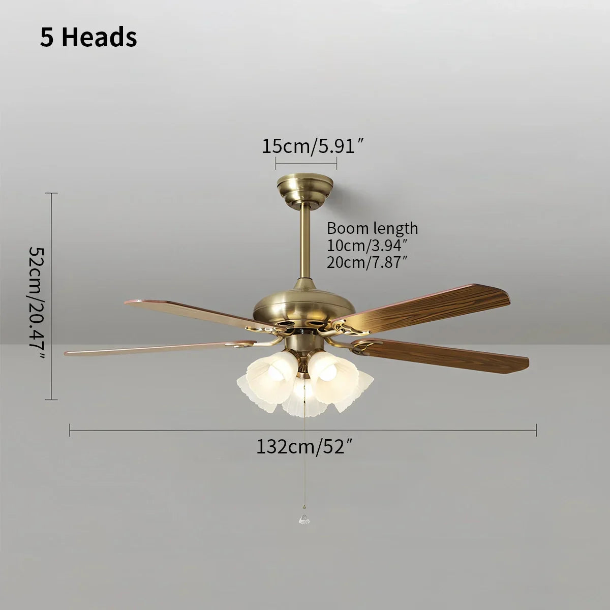 American Retro Ceiling Fan Light for Dining Room | Desfino