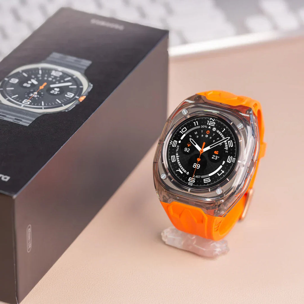 Kit de adaptação Lumeo para Galaxy Watch Ultra — Caixa fina em TPU e bracelete de silicone - Desfino