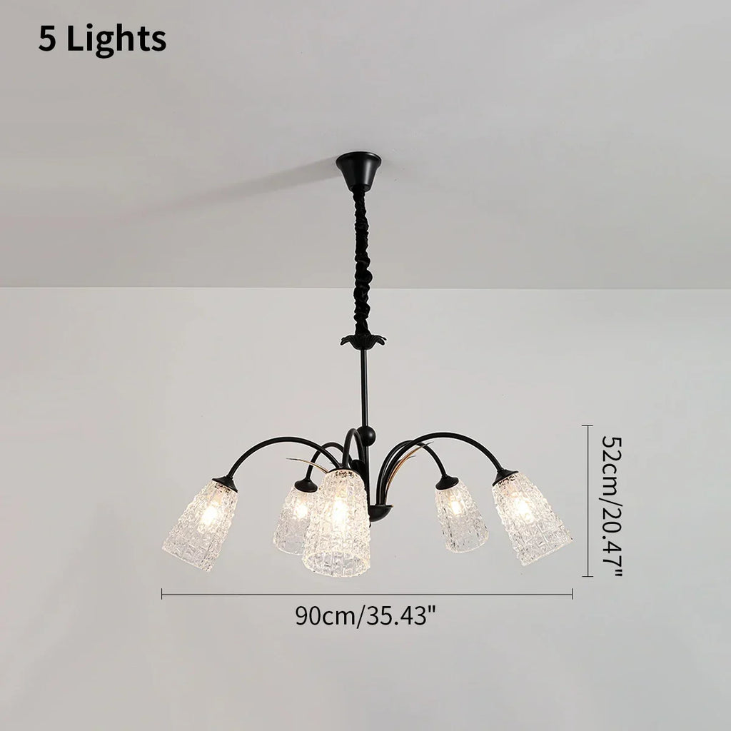 American Retro Iron Glass Chandelier | Desfino