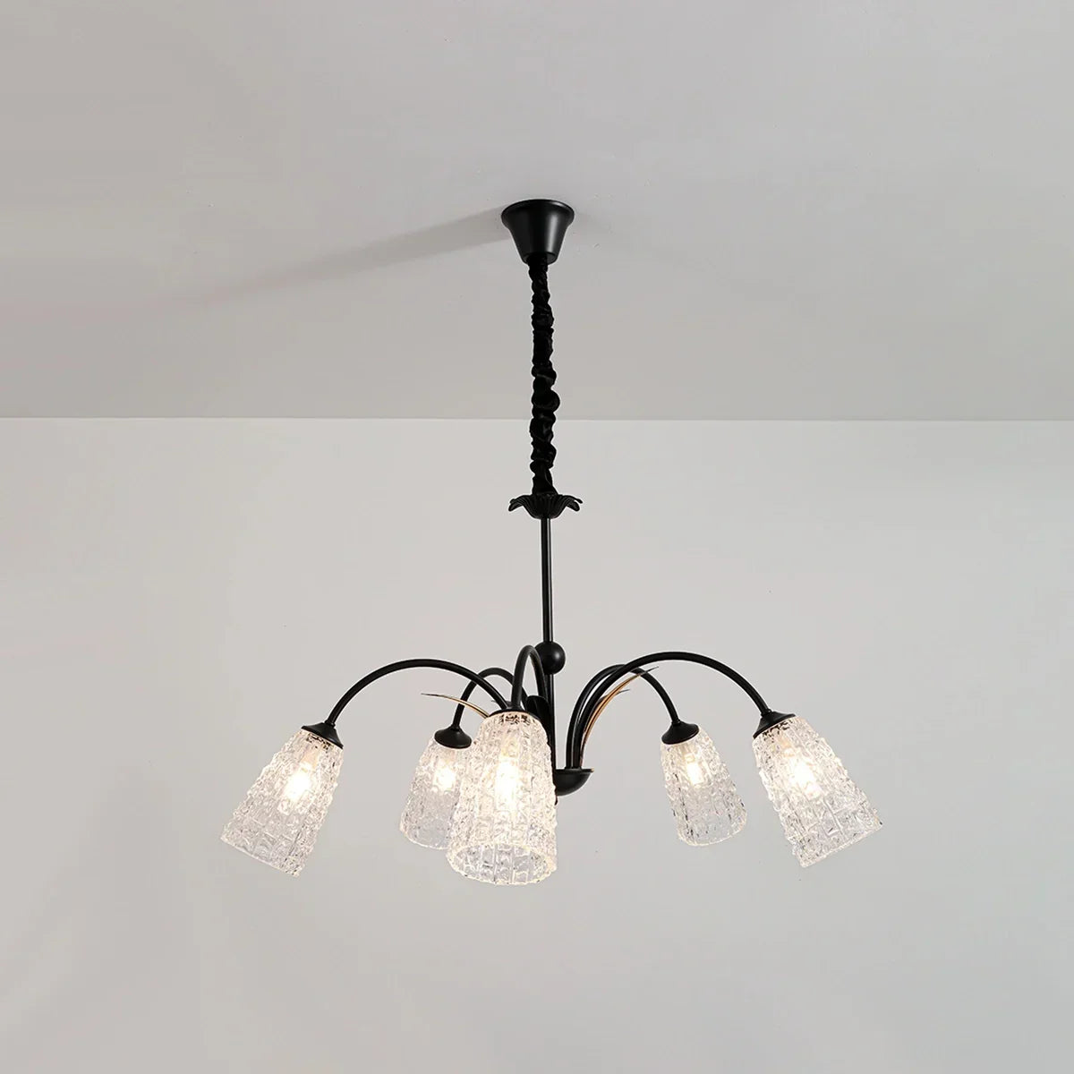 American Retro Iron Glass Chandelier | Desfino