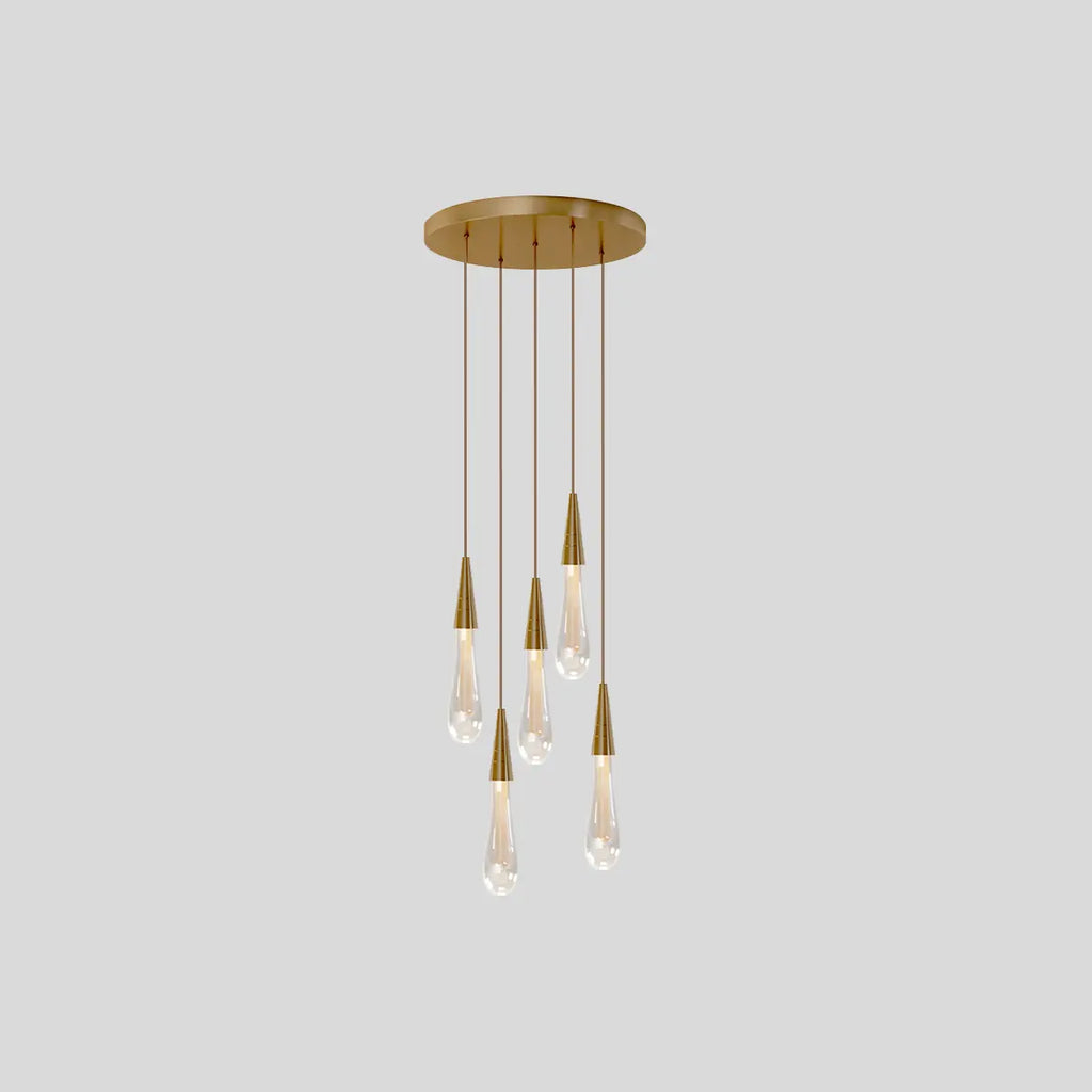 Drop Crystal Chrome Pendant Light for Bedroom | Desfino