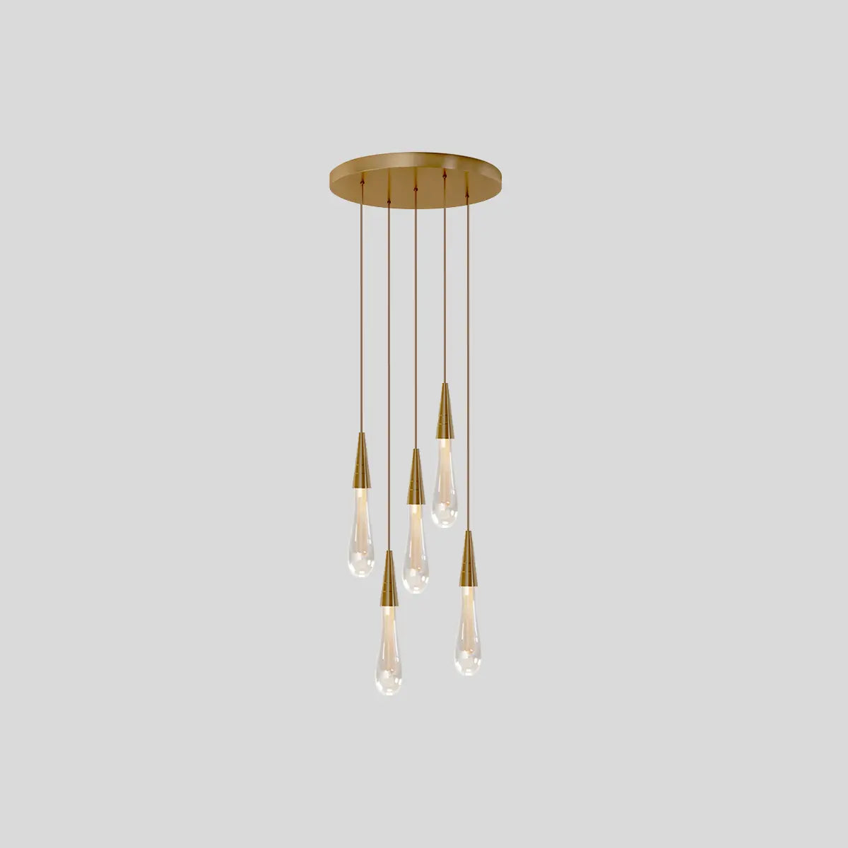 Drop Crystal Chrome Pendant Light for Bedroom | Desfino