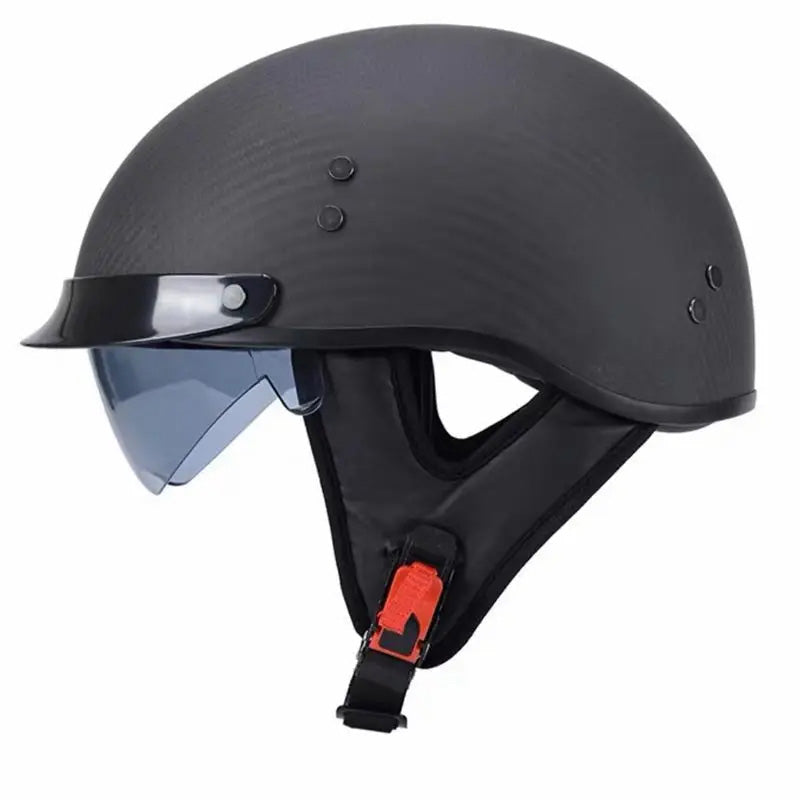 Retro kask typu half-face z włókna węglowego — lekki, zatwierdzony DOT ECE - Desfino