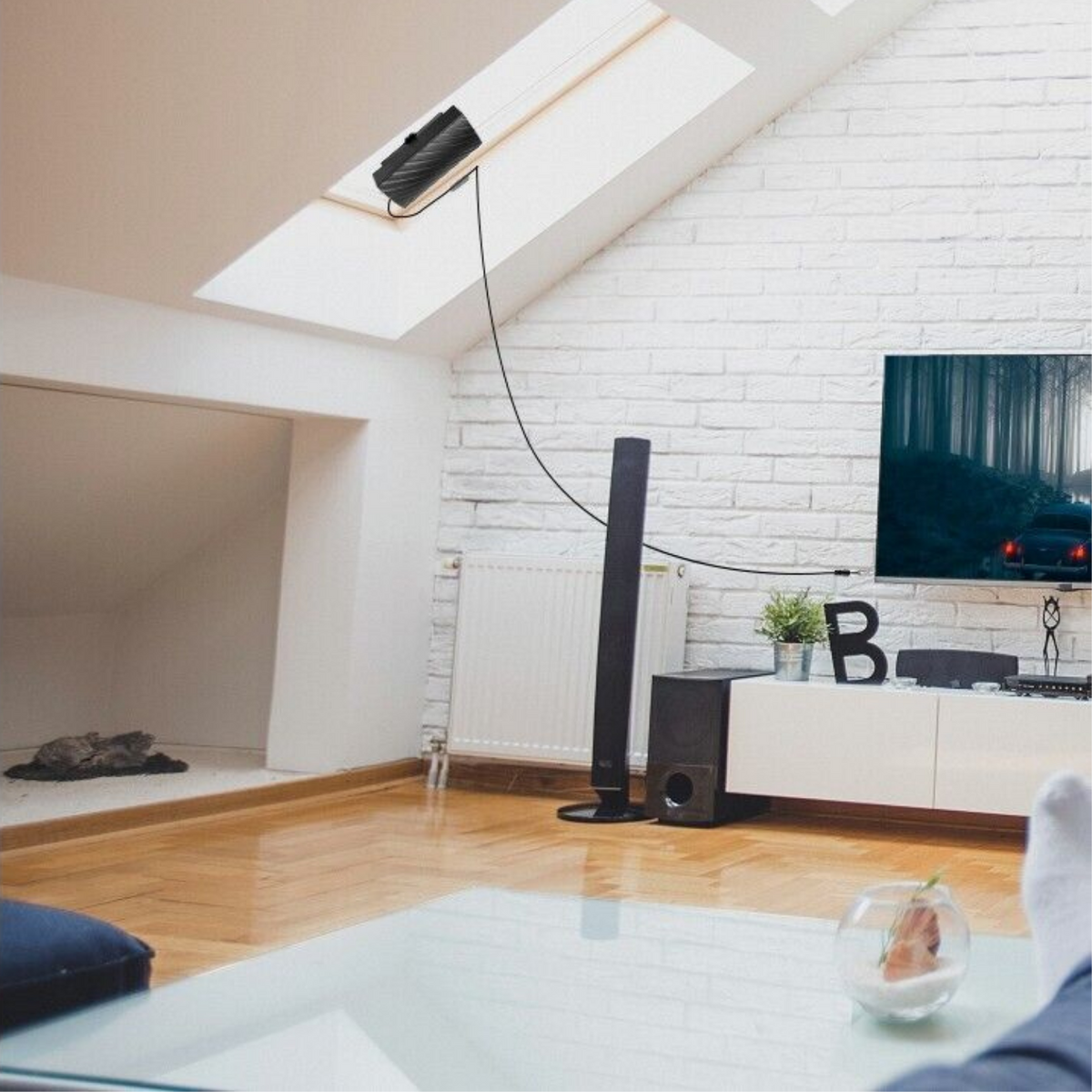 NovaView Pro -tehokas 4K HDTV -antenni — 600 mailin kantama - Desfino