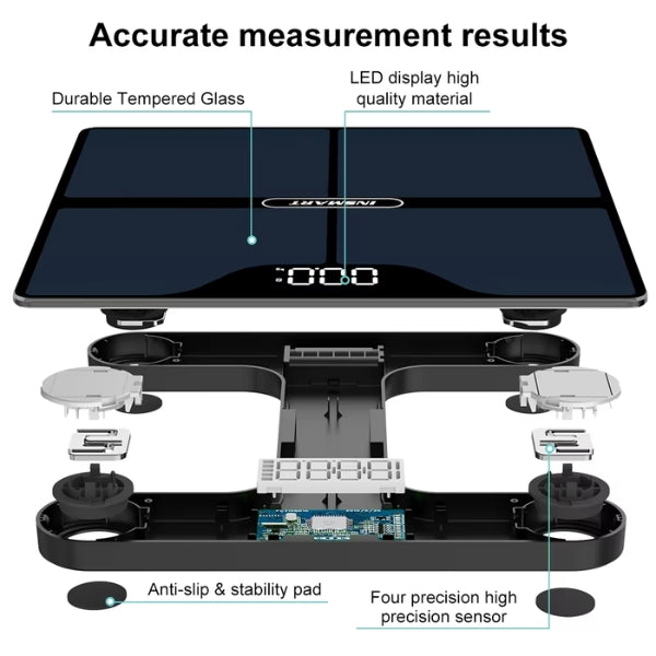 Pèse-personne connecté Nuvia Pro - 16 mesures, suivi via application - Desfino