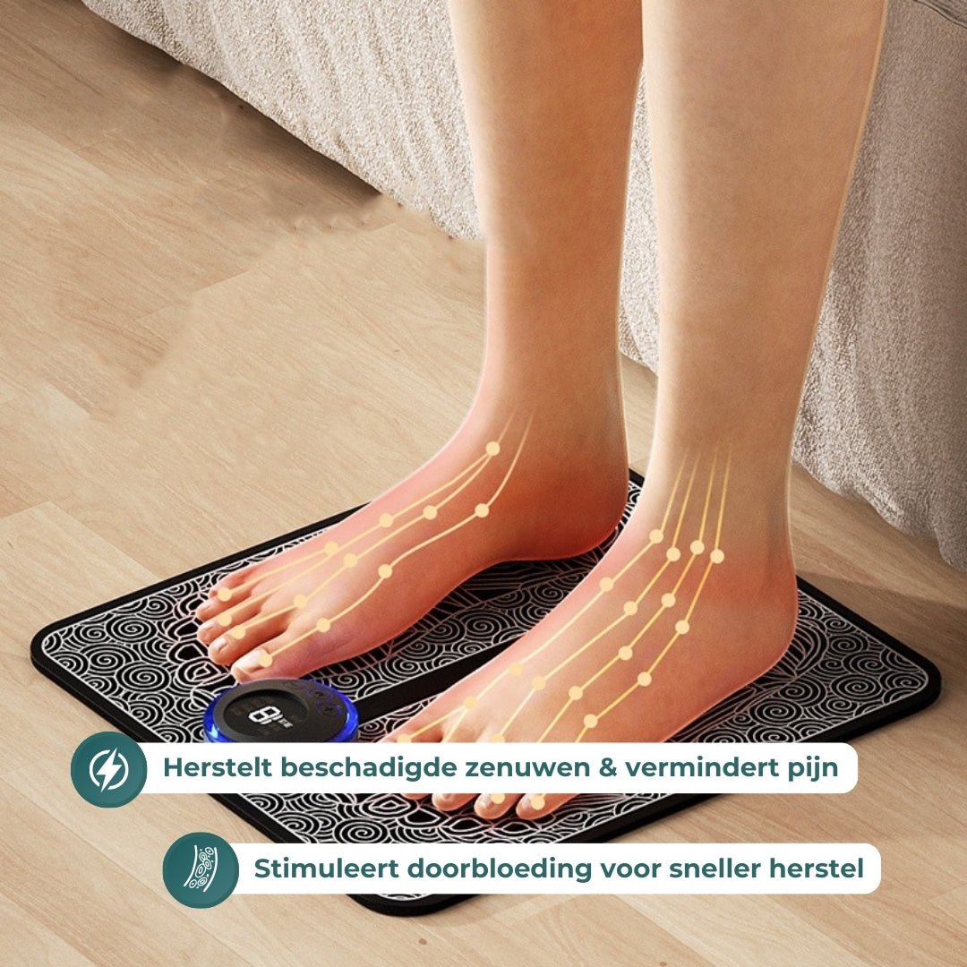 ReviPulse Foldable NMES Foot Massager — 15-Minute Electrical Therapy - Desfino