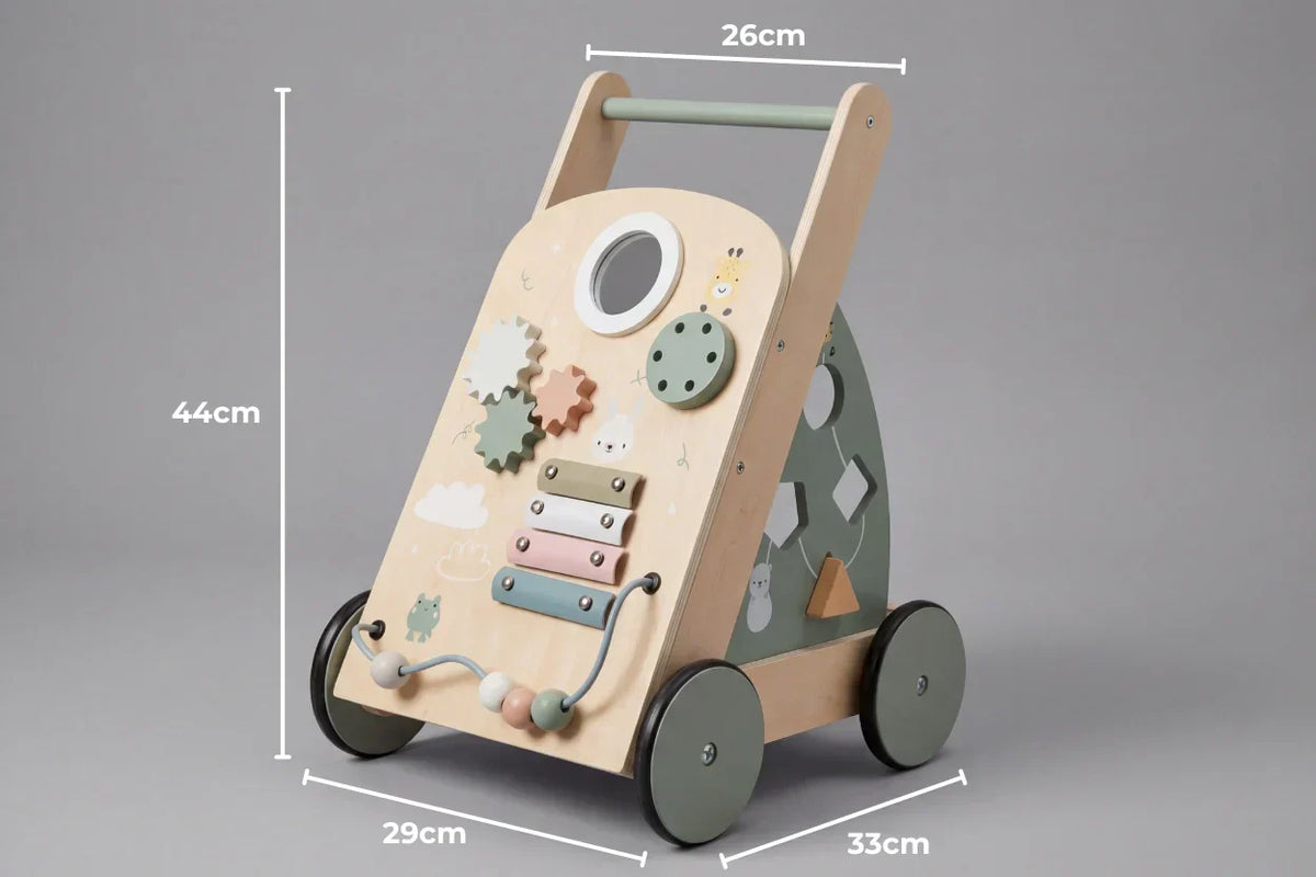 Compact Wooden Baby Walker — Minimalist Nordic Styling