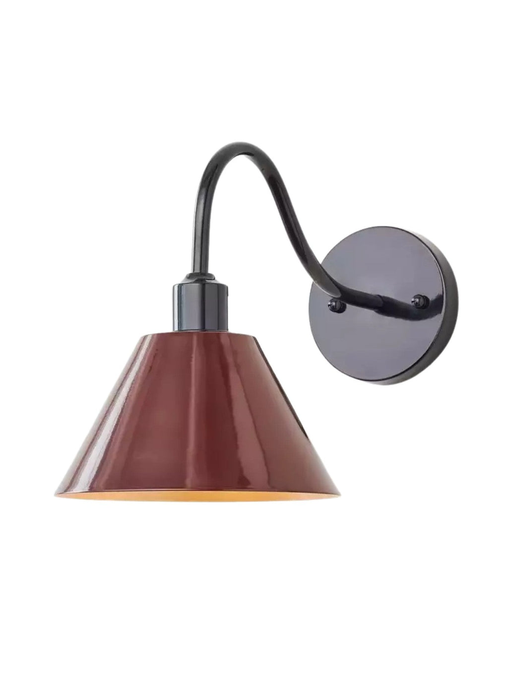 Modern Industrial Tapered Sconce — Clean Metal Wall Light