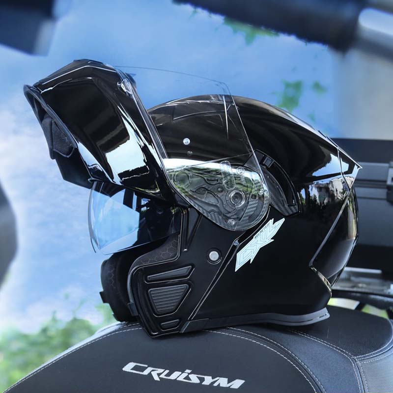 Casque de moto modulable — DOT & ECE, double visière, doublure lavable - Desfino