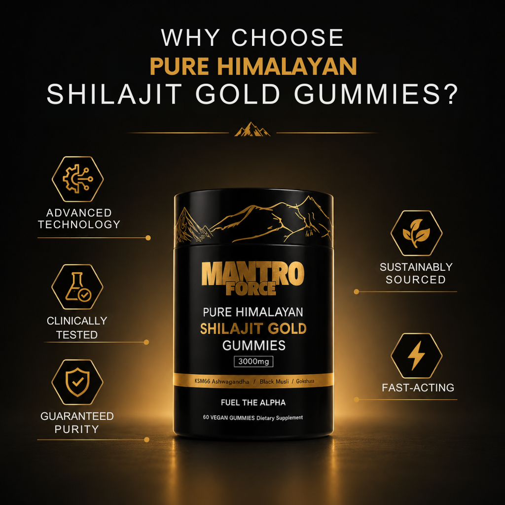 Gommes au shilajit himalayen premium pour l’énergie et la vitalité quotidiennes | Desfino