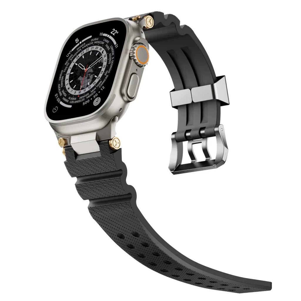 Bracelete de silicone para Apple Watch ArloGear — Estilo inspirado na mecânica - Desfino