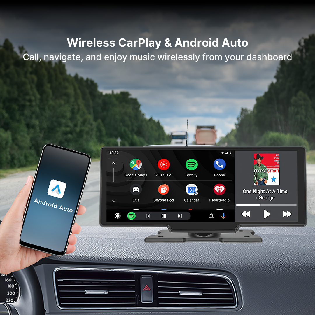 צג מגע Orion בגודל 10.26" עם CarPlay אלחוטי ו-Android Auto | Desfino