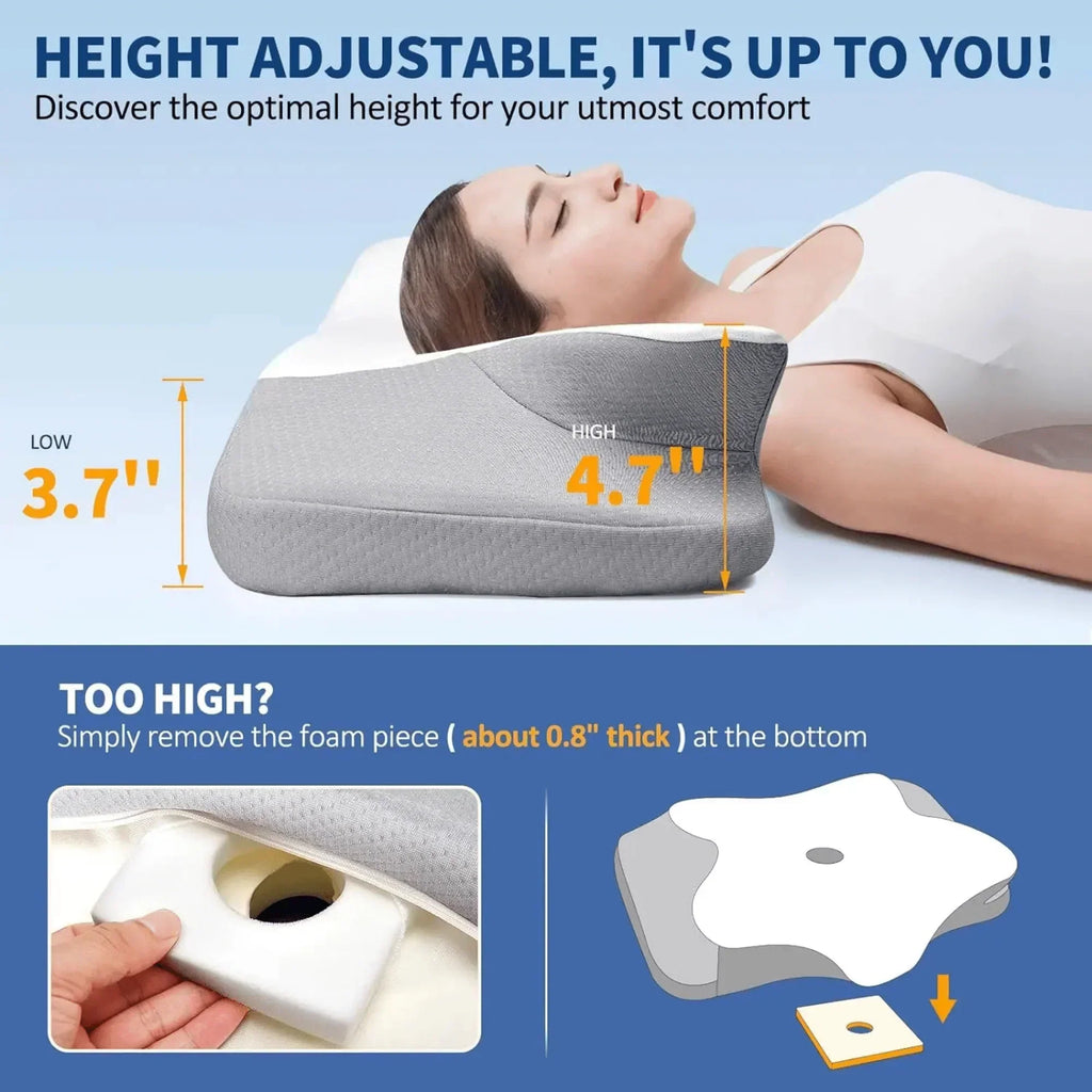 Cuscino in memory foam a farfalla SomniWing — supporto cervicale ortopedico - Desfino