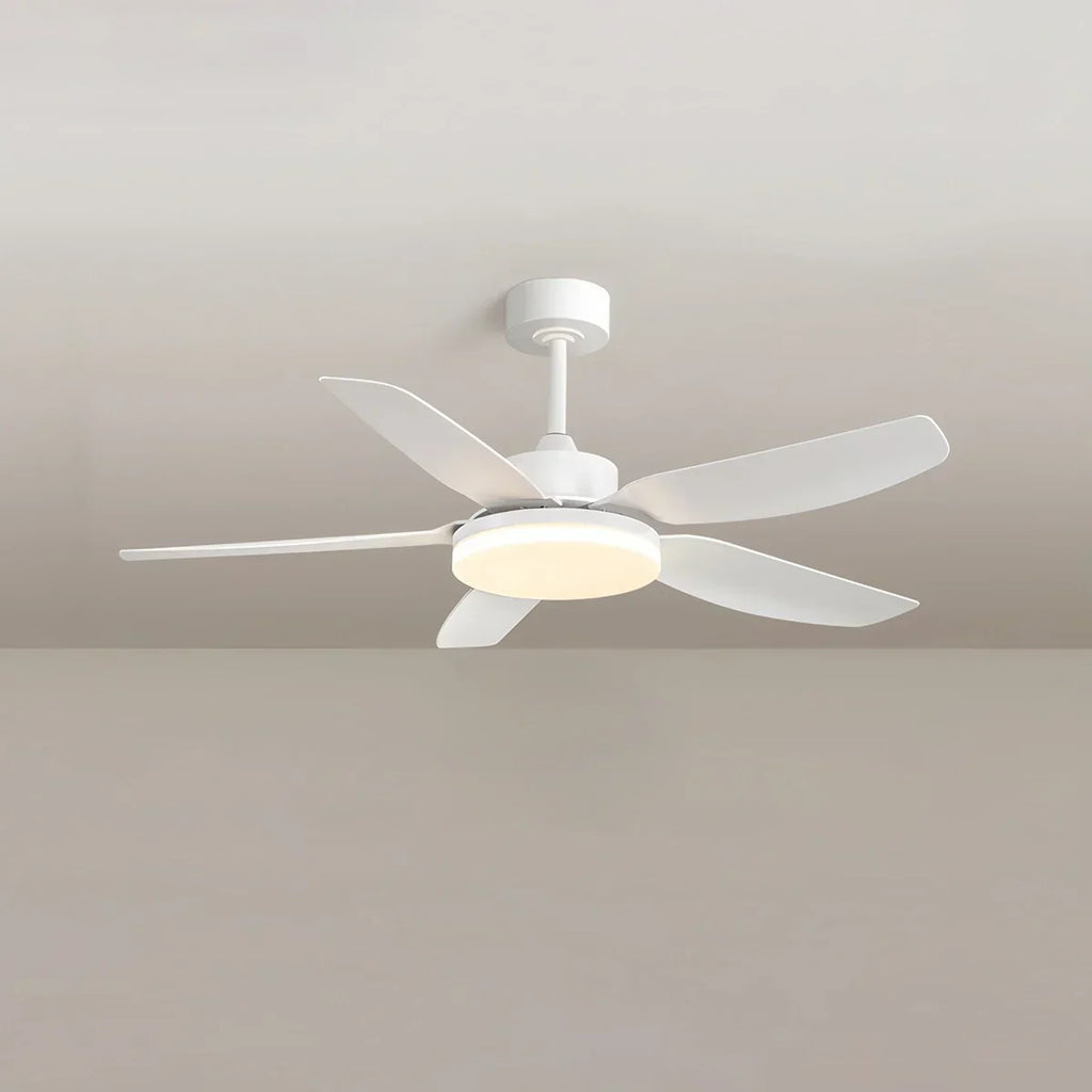 Weiße Deckenventilatorleuchte mit Fernbedienung | Desfino