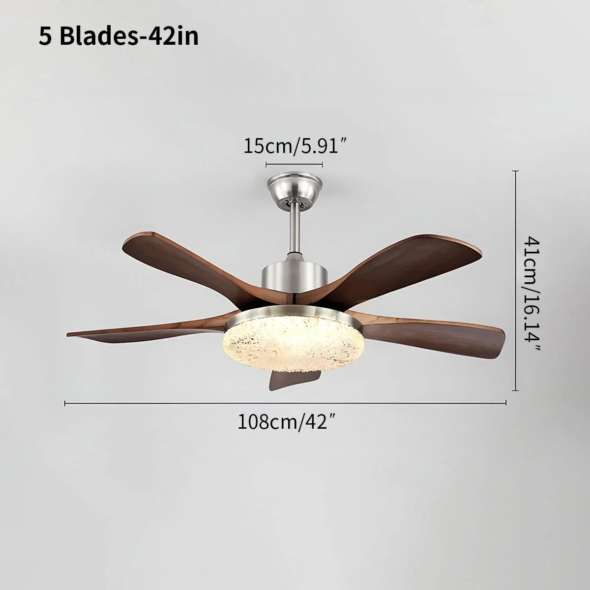 Vintage-Luxus-Deckenventilator mit Holz und Licht | Desfino
