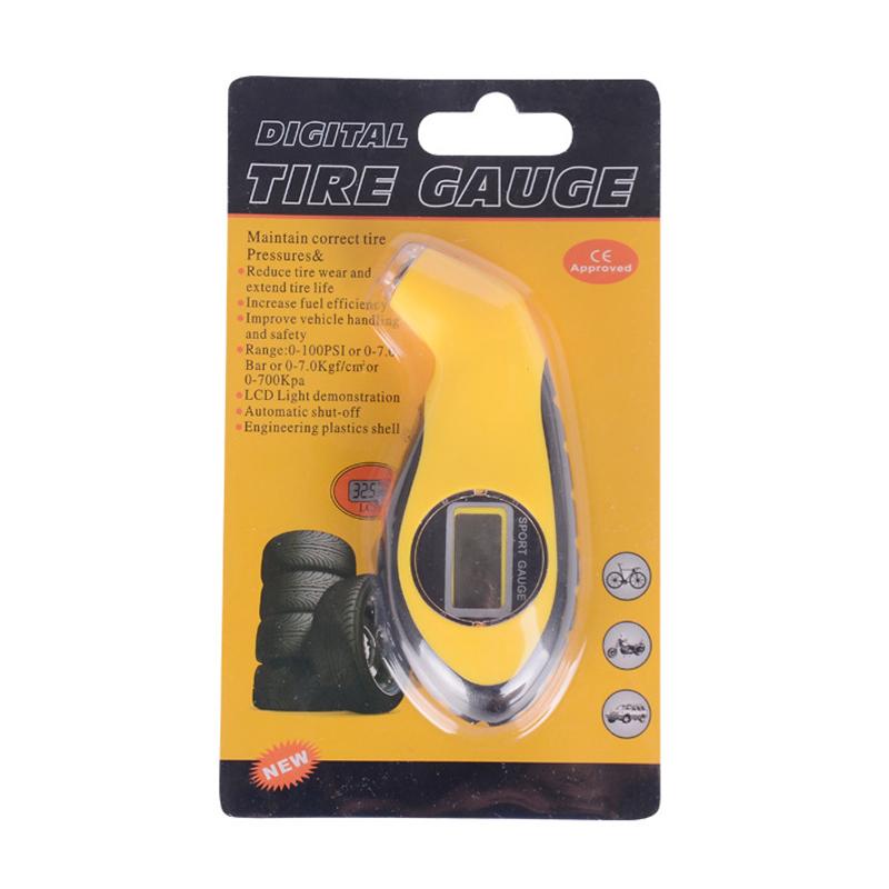 משאבת אוויר חשמלית ניידת לצמיגים של VeloGuard — מד LCD עם תאורה אחורית - Desfino
