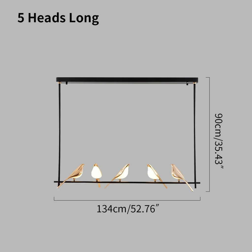 Modern Gold Birds LED Chandelier | Desfino