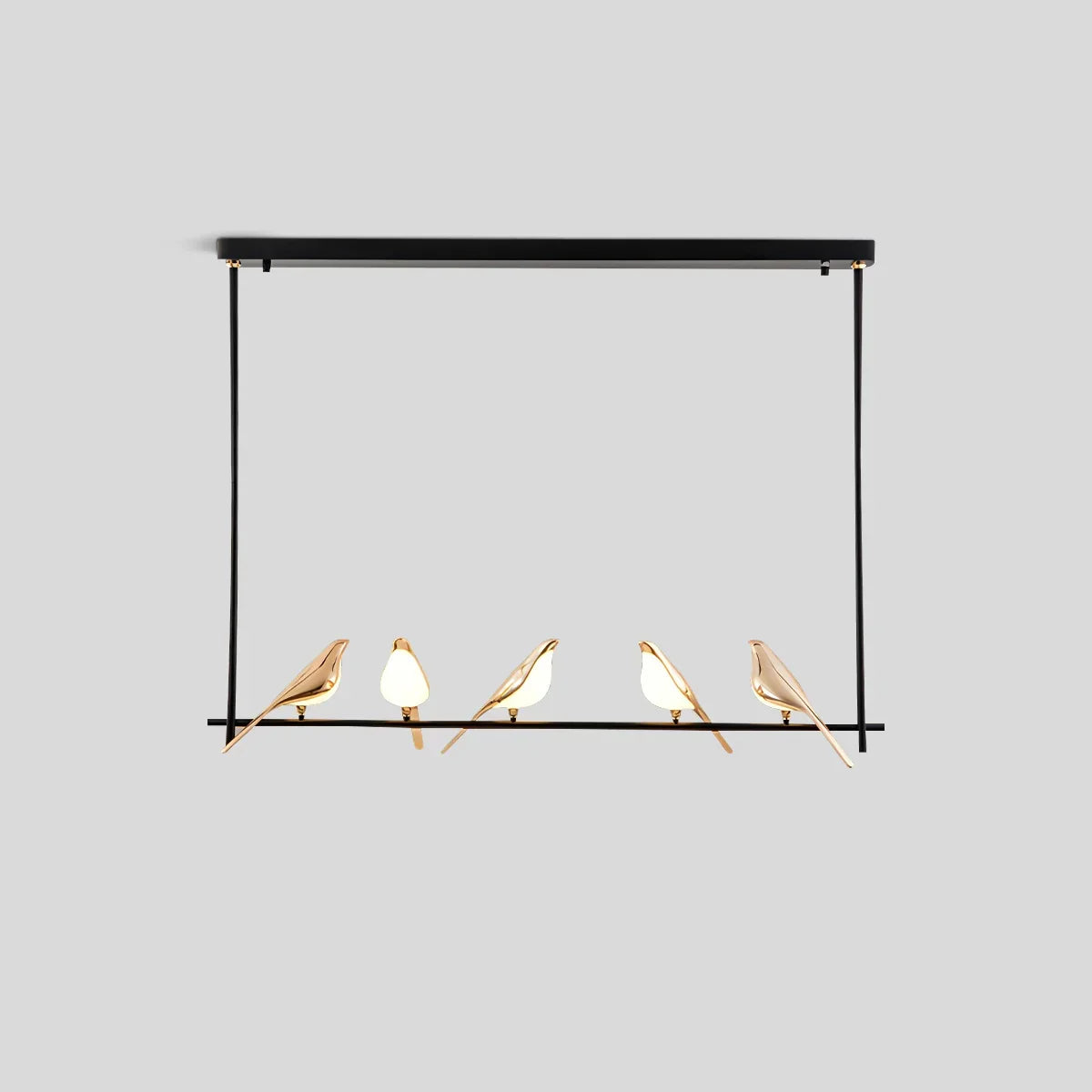 Modern Gold Birds LED Chandelier | Desfino