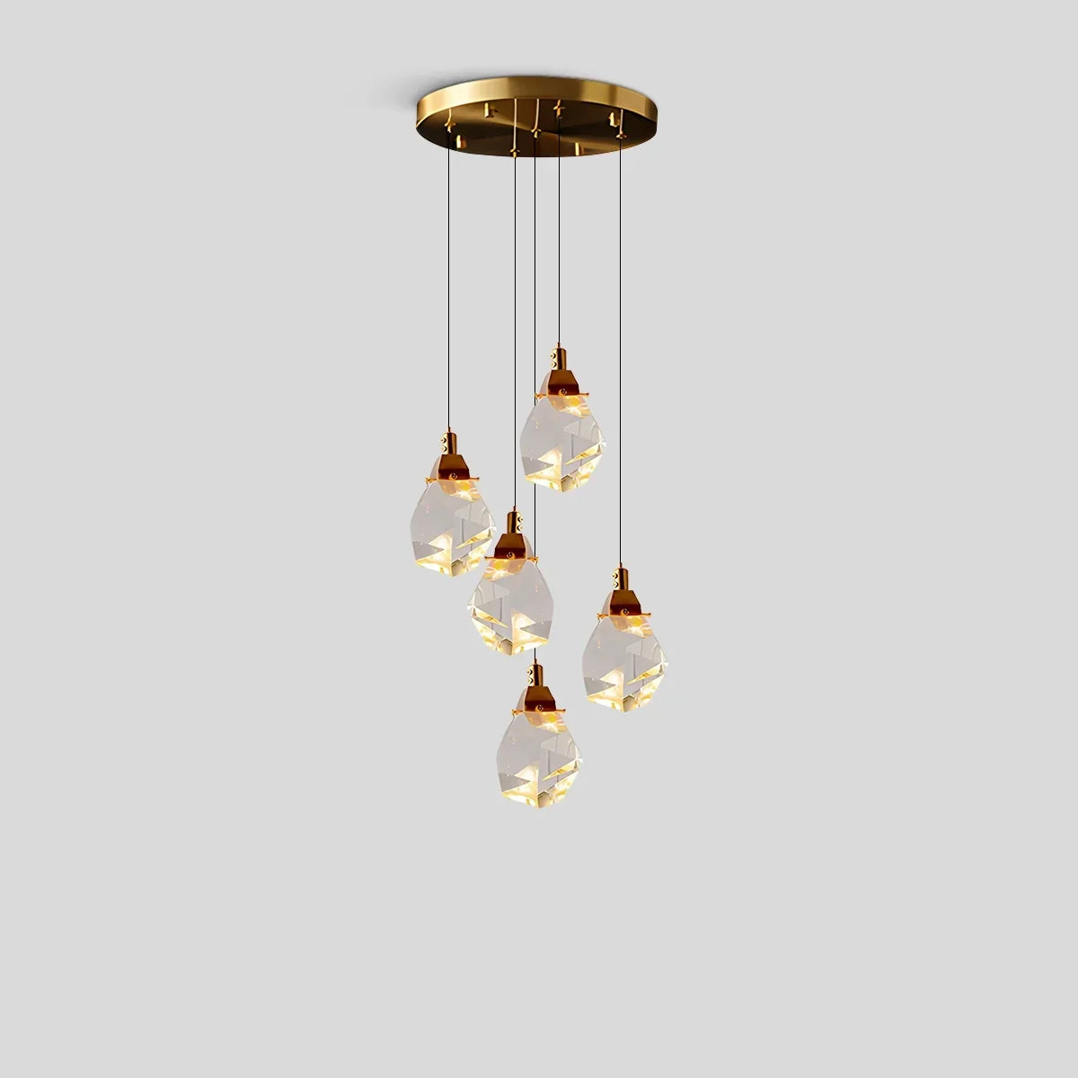 Rock Crystal Rain Chandelier for Living Room | Desfino