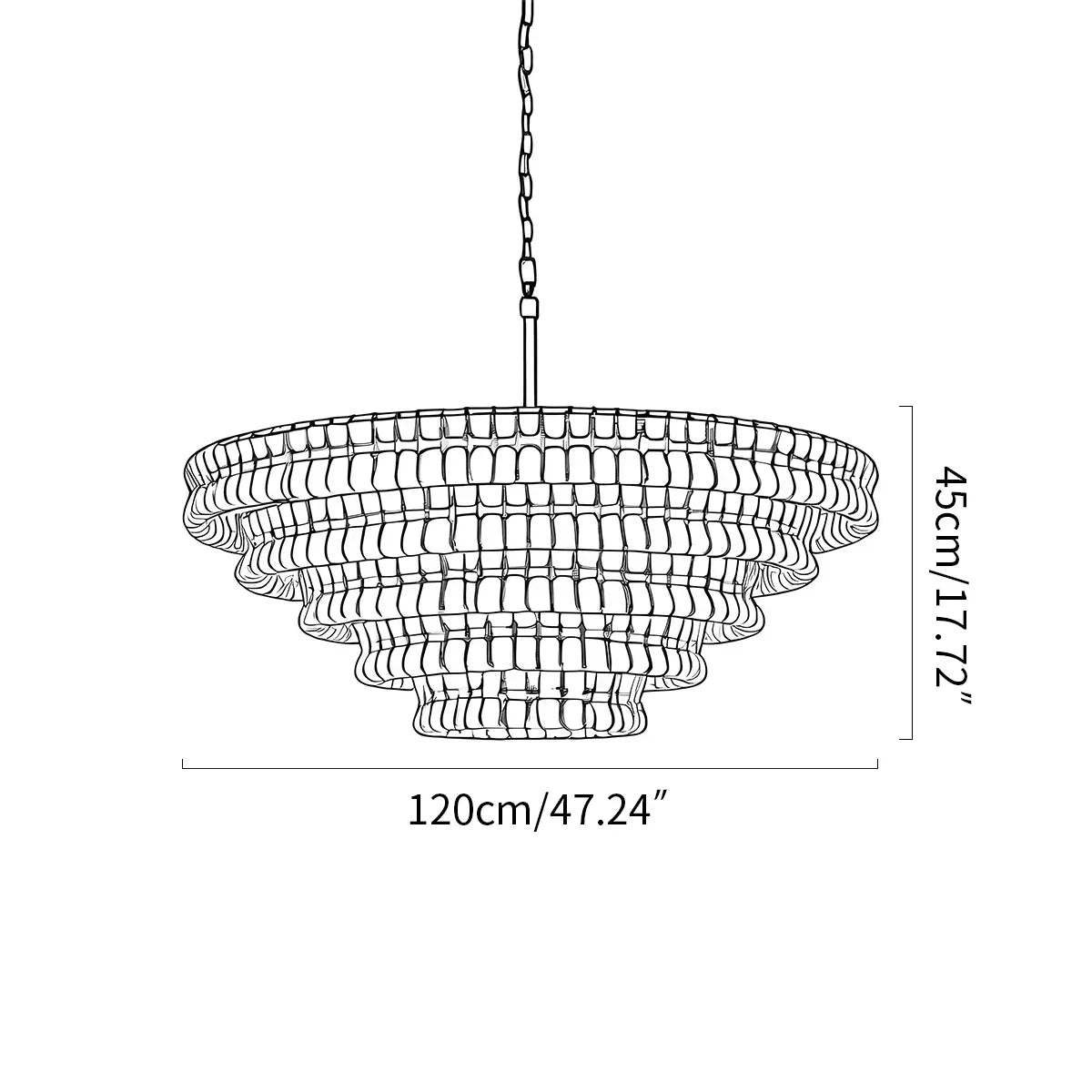 Luxuriöser mehrschichtiger Murano-Glaskronleuchter in Ringform | Desfino