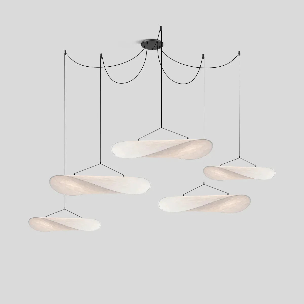 Zen Art Cloud Shape Silk Pendant Light for Living Room | Desfino