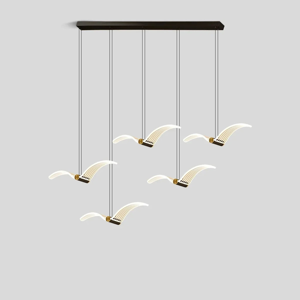 Light Luxury Art Seagull Pendant Lamp for Living Room | Desfino