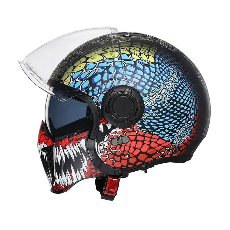 AstraGuard Modular Motorcycle Helmet — Dual Visors, DOT/ECE/FMVSS-218 - Desfino