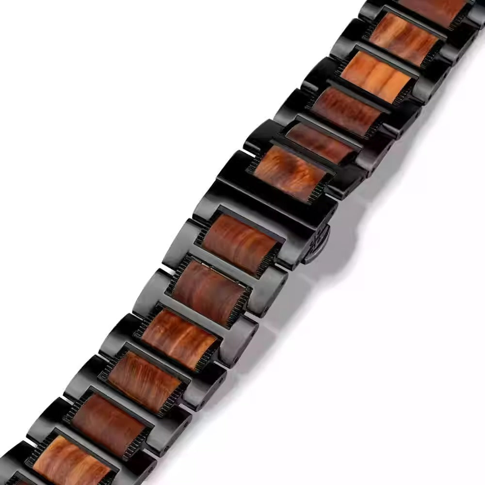 Λουράκι Aveline για Samsung Watch Ultra — φυσικό κόκκινο σανταλόξυλο & μέταλλο - Desfino