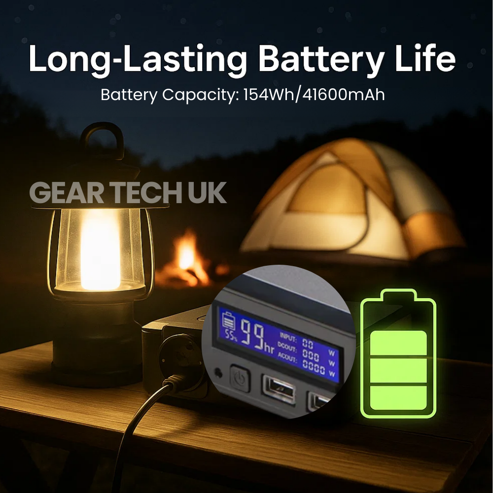 RoamVolt 200W solcelle-powerbank — kompakt og bærbar, 1.35 kg - Desfino