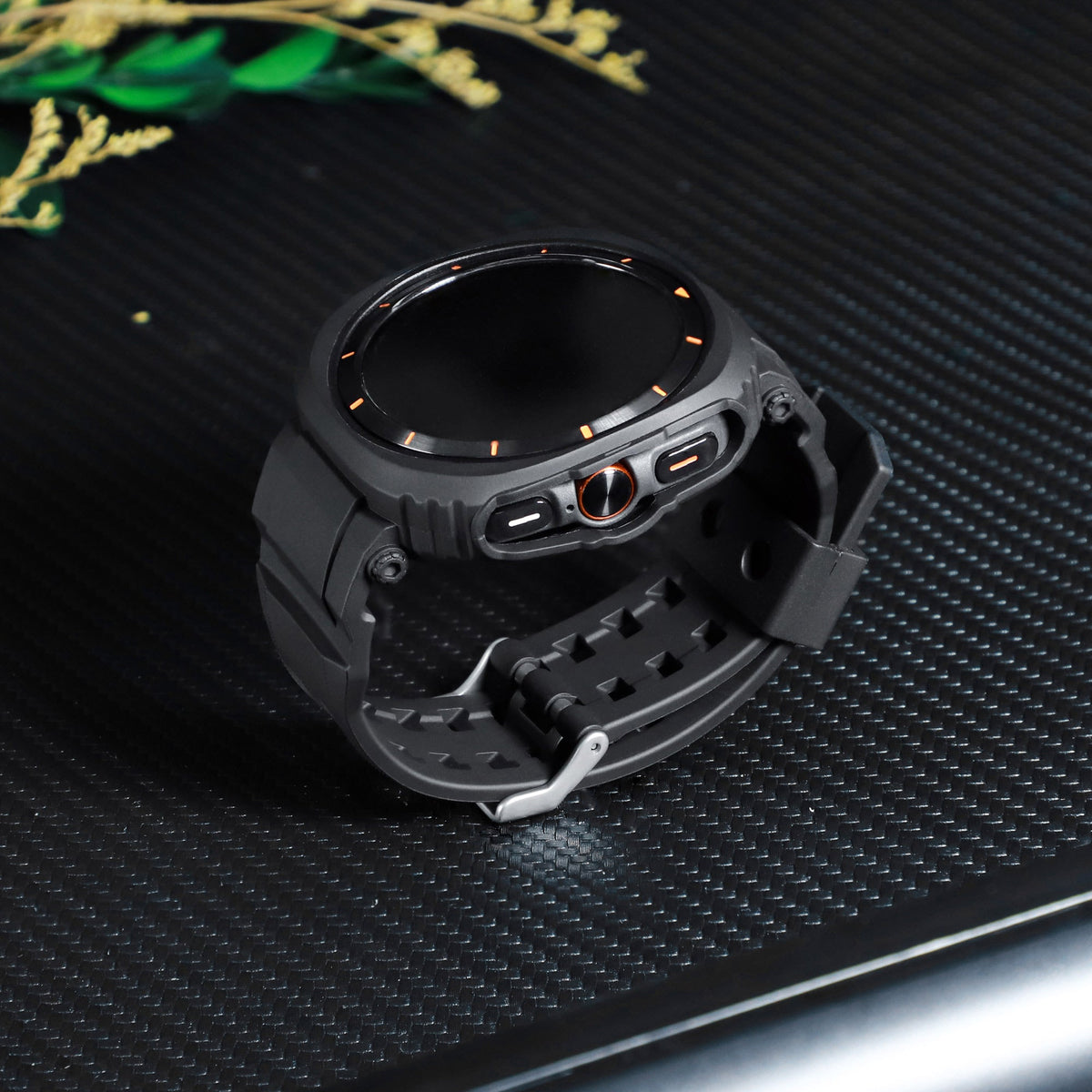 FlexTone Sport TPU -ranneke + napsautettava suojakuori, Samsung Galaxy Watch Ultra 47mm - Desfino