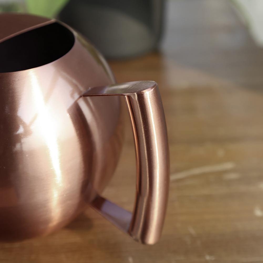 Sylvara 1500 ml-es rozsdamentes öntözőkanna — gömb alakú, karcálló kifolyócső - Desfino