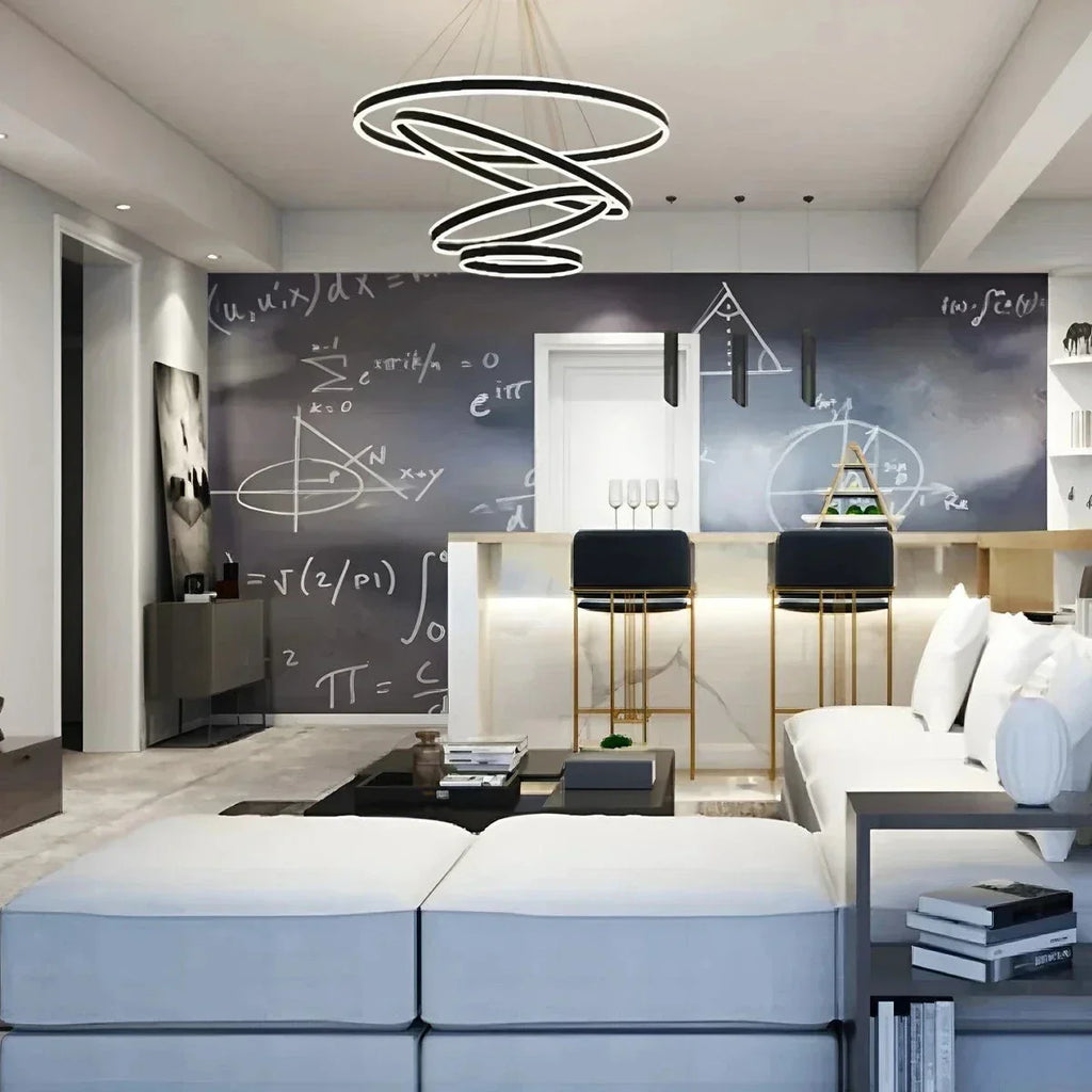 Circle Layered Living Room Chandelier | Desfino