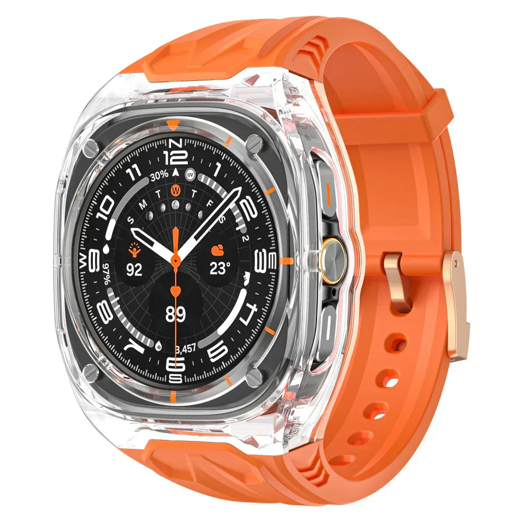 Kit de adaptação Lumeo para Galaxy Watch Ultra — Caixa fina em TPU e bracelete de silicone - Desfino