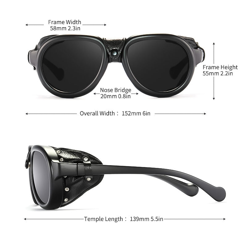 Steampunk-Motorradbrille - winddichte, UV-beständige, beschlagfreie und kratzfeste Gläser - Desfino