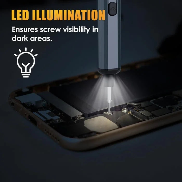 Kit de destornillador eléctrico de precisión LumaGrip 68 en 1 con LED - Desfino