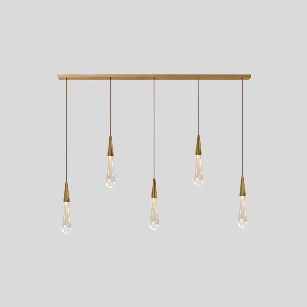 Drop Crystal Chrome Pendant Light for Bedroom | Desfino