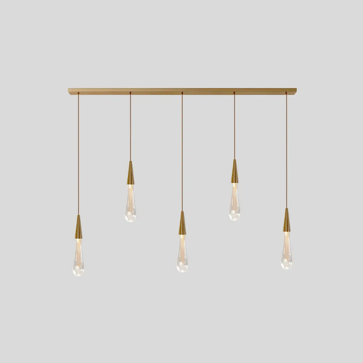 Drop Crystal Chrome Pendant Light for Bedroom | Desfino