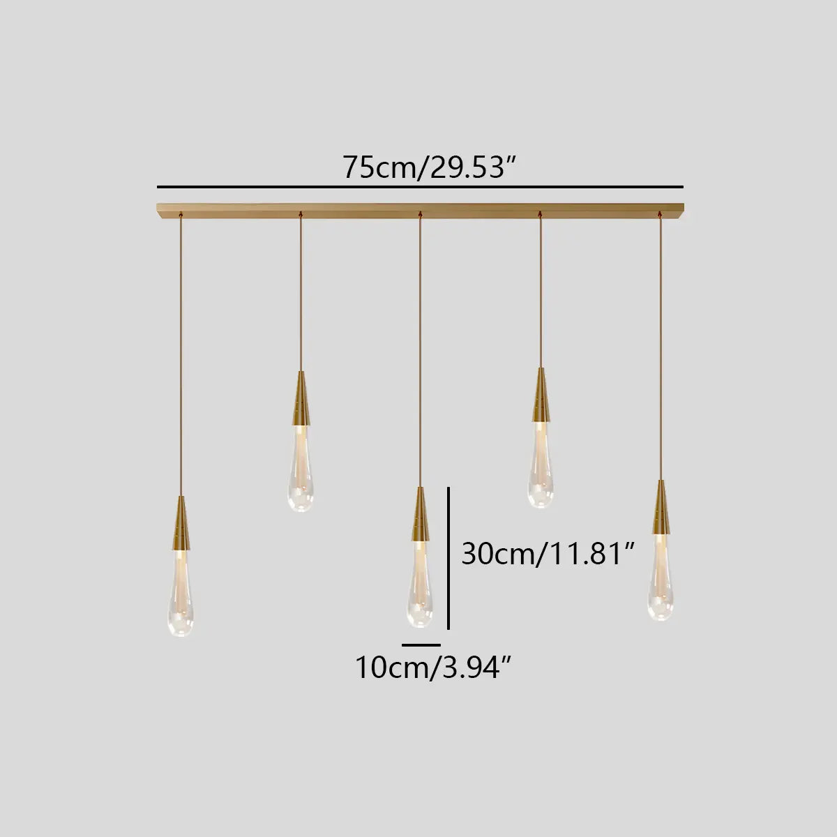 Drop Crystal Chrome Pendant Light for Bedroom | Desfino