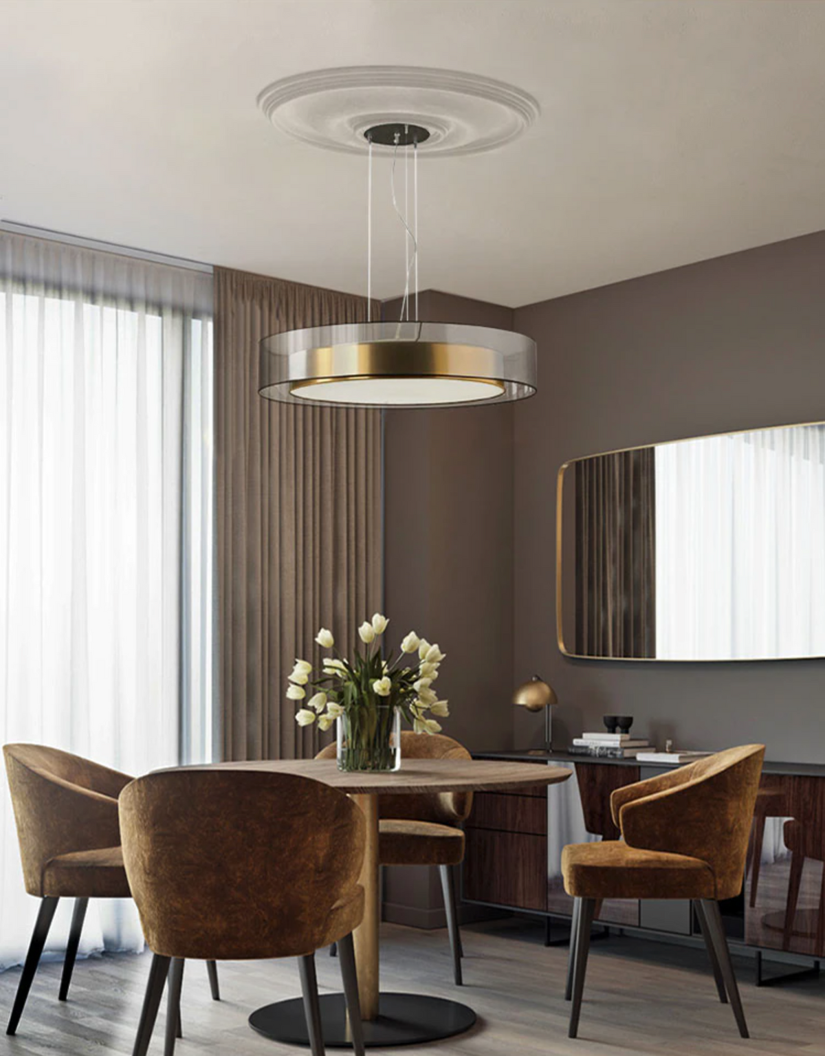 Zentra TriLight rund LED-loftslampe — 1500 lumen, 3 farvetemperaturer - Desfino