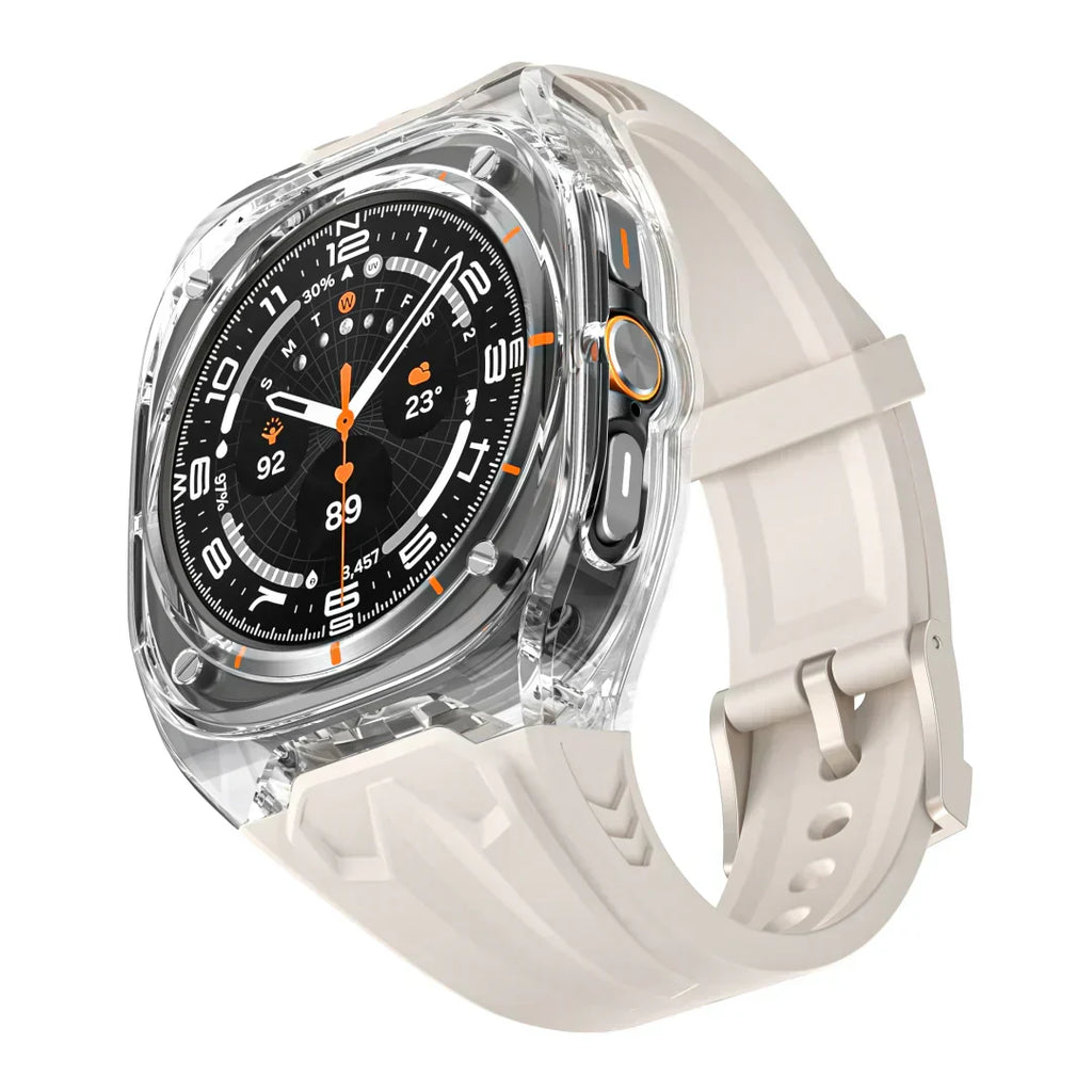 Kit de adaptação Lumeo para Galaxy Watch Ultra — Caixa fina em TPU e bracelete de silicone - Desfino