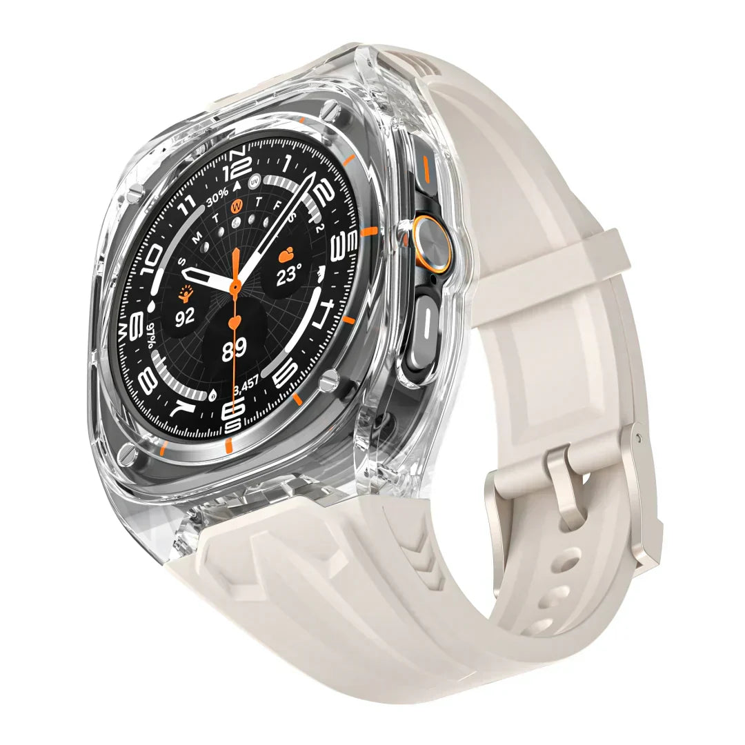 Kit de adaptação Lumeo para Galaxy Watch Ultra — Caixa fina em TPU e bracelete de silicone - Desfino