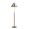 Hearthline Floor Lamp — Slim Silhouette, Plaid-Inspired Design