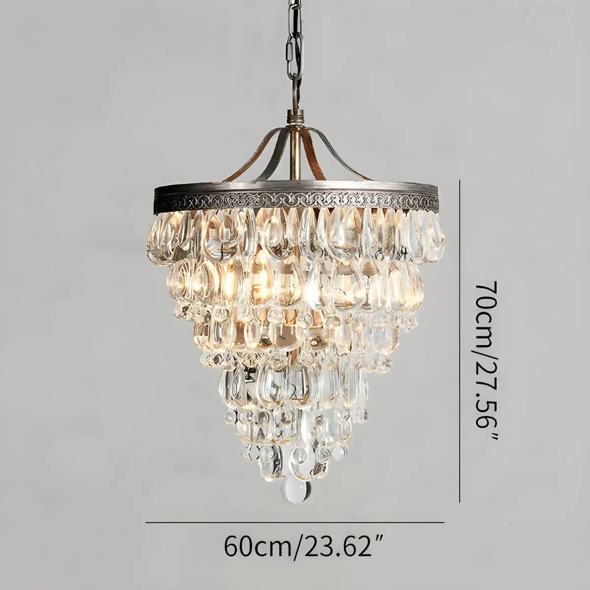 Vintage Crystal Pendent Light for Living Room | Desfino