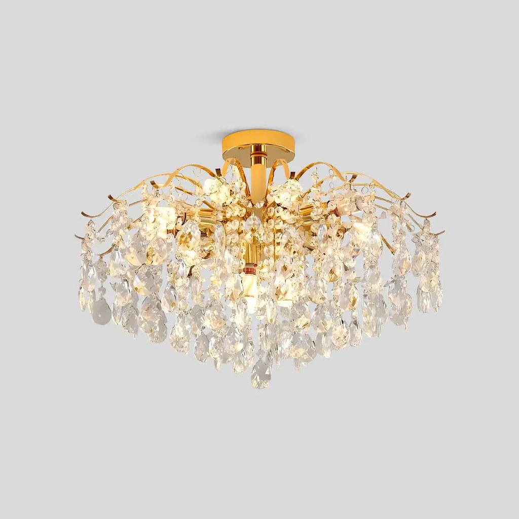 French Vintage Crystal Ceiling Chandelier | Desfino