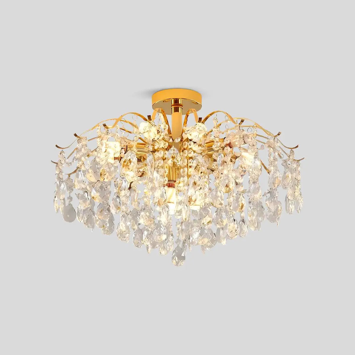 French Vintage Crystal Ceiling Chandelier | Desfino