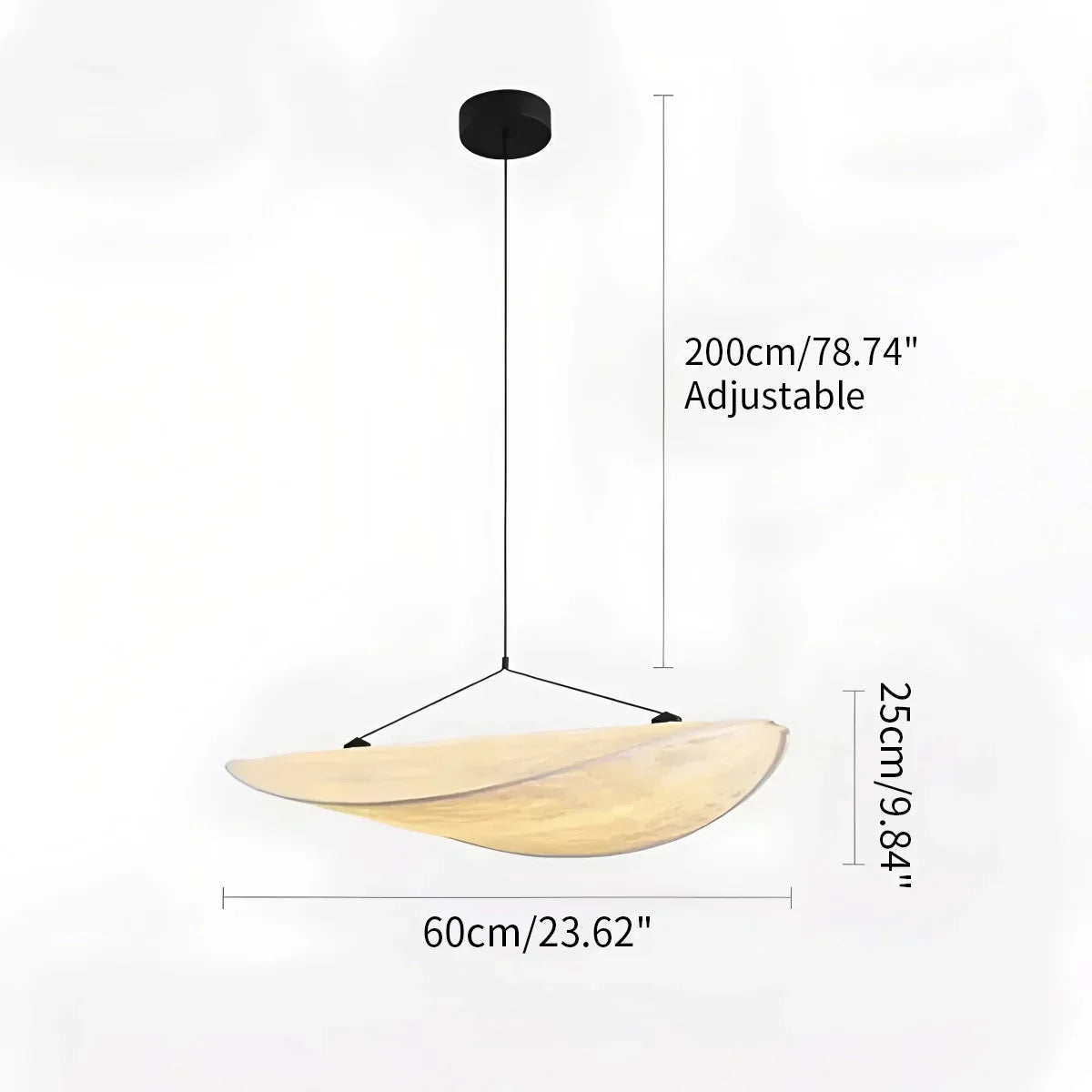 Zen Art Cloud Shape Silk Pendant Light for Living Room | Desfino