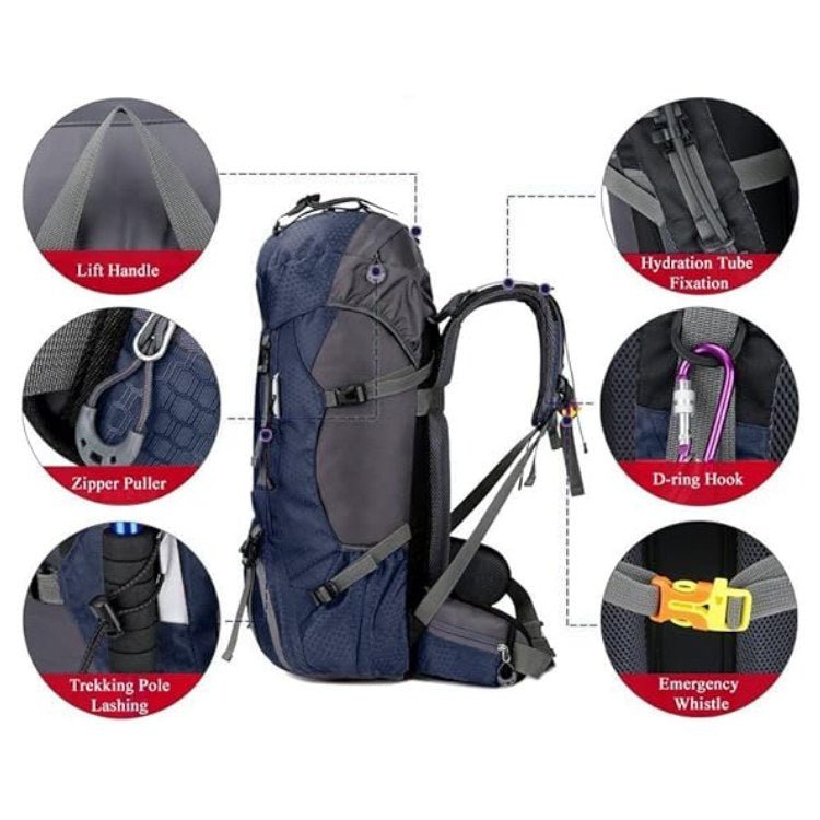 TrailZen 60L vattentät vandringsryggsäck — lätt och ergonomisk | Desfino