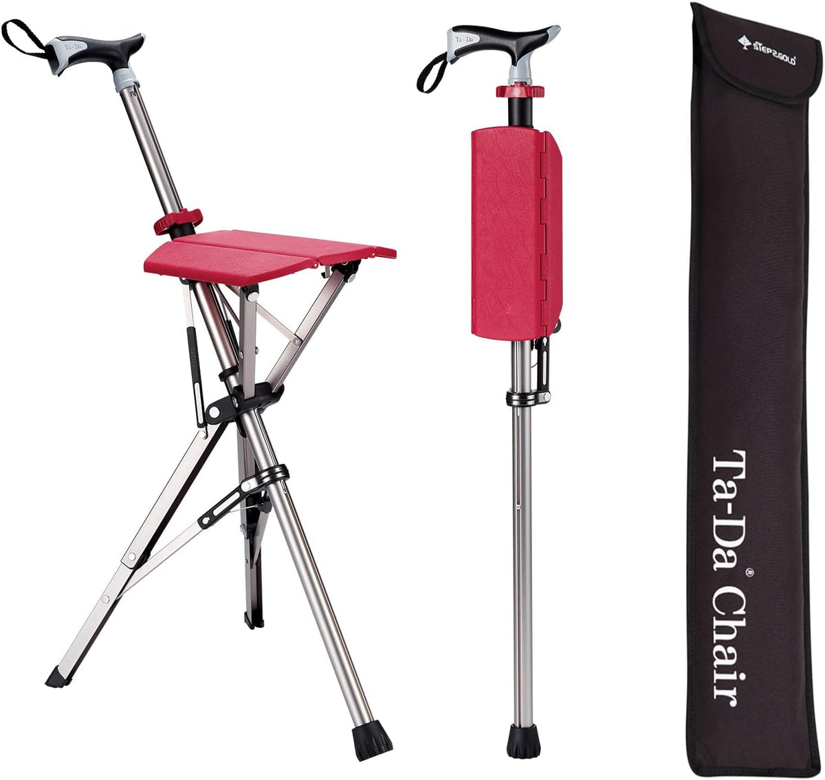 TerraNest Folding Hiking Pole — Built-In Seat, Walking Support - Desfino